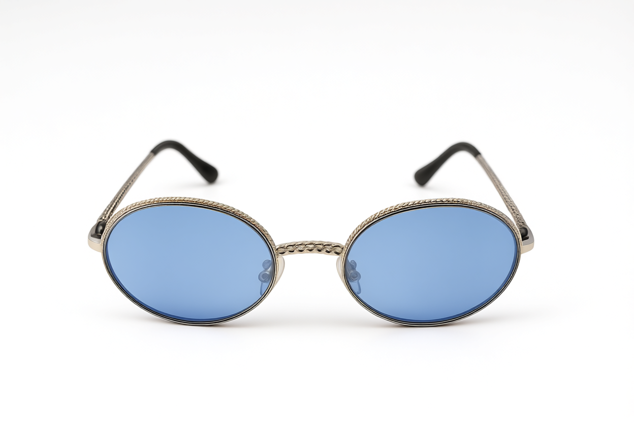 Rhinestone Embellished Round Sunglasses for Women