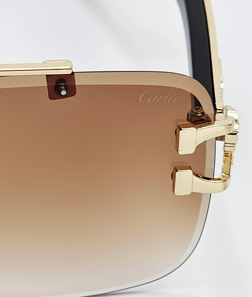 Vintage Luxury Panther TikTok Trendy Rimless Sunglasses for Men