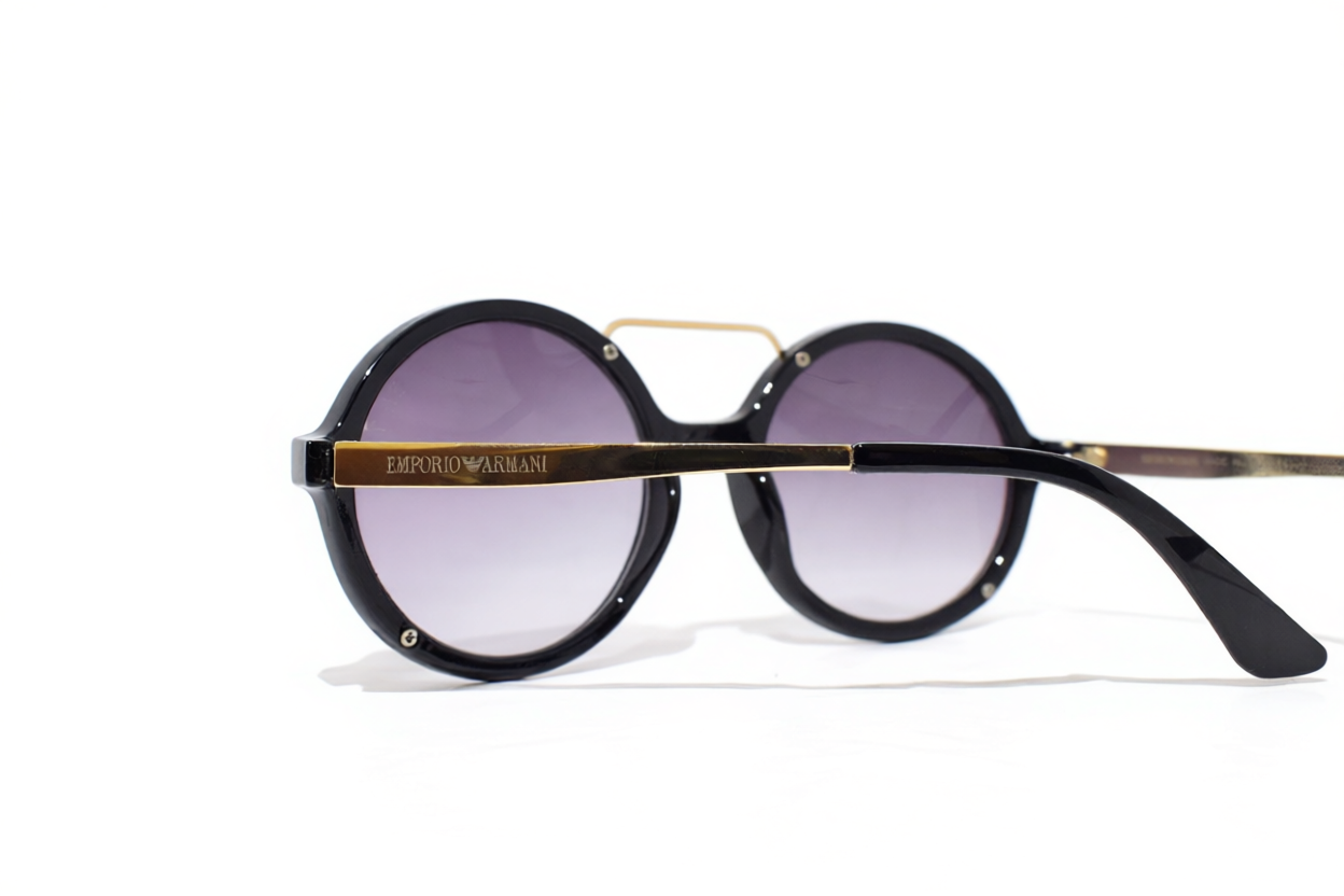 Steampunk Inspired Round Sunglasses with a Double Brow Bar.