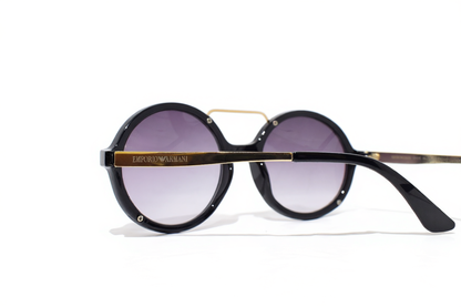 Steampunk Inspired Round Sunglasses with a Double Brow Bar.