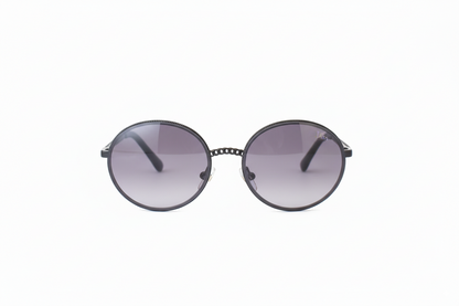 Rhinestone Embellished Round Sunglasses for Women