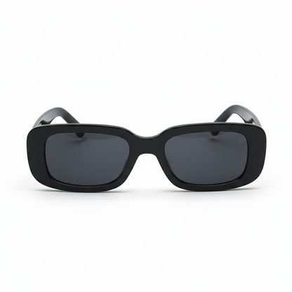 Retro Rectangular Sunglasses | Black 90s Y2K Style Eyewear
