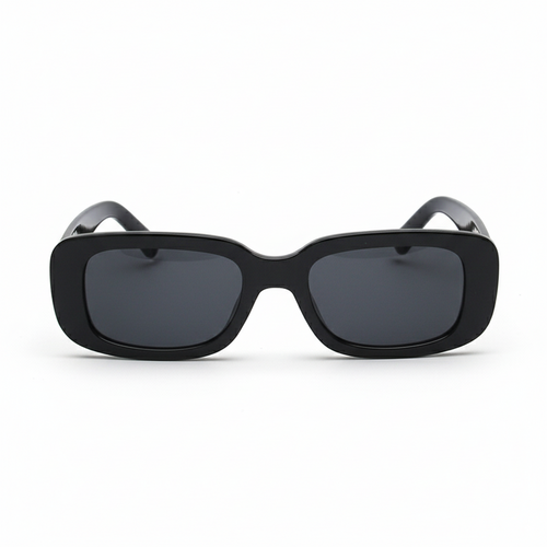 Retro Rectangular Sunglasses | Black 90s Y2K Style Eyewear
