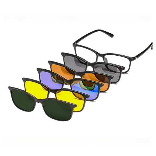 5-in-1 Magnetic Clip-On Sunglasses Set | BAAZ SUNGLASSES