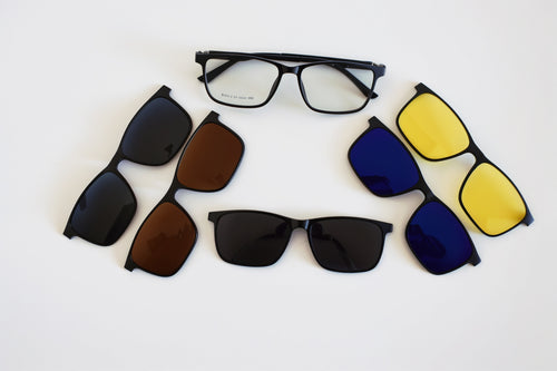 5-in-1 Magnetic Clip-On Sunglasses Set | BAAZ SUNGLASSES